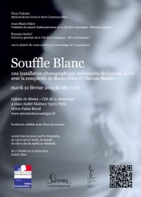 Souffle Blanc, installation photographique multimédia de Laurent Kariv. Du 11 février au 21 mars 2015 à Paris01. Paris. 